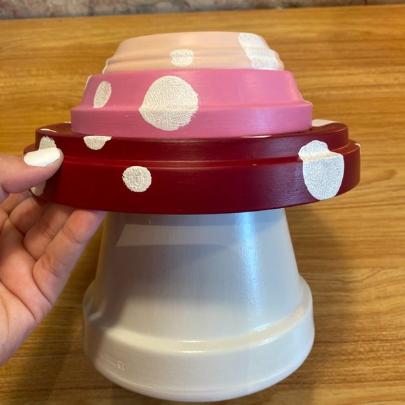 Pink Ombre Ceramic Mushroom - Picture 3 of 4